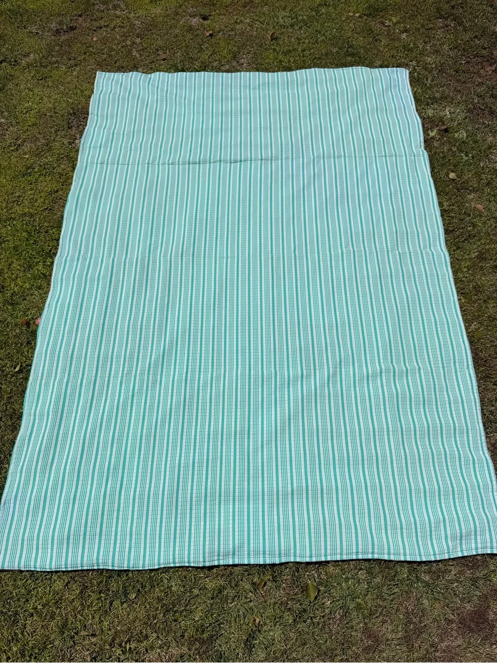Vintage Double Knit Polyester Patchwork Scrap Quilt Bright Colorful 45x66